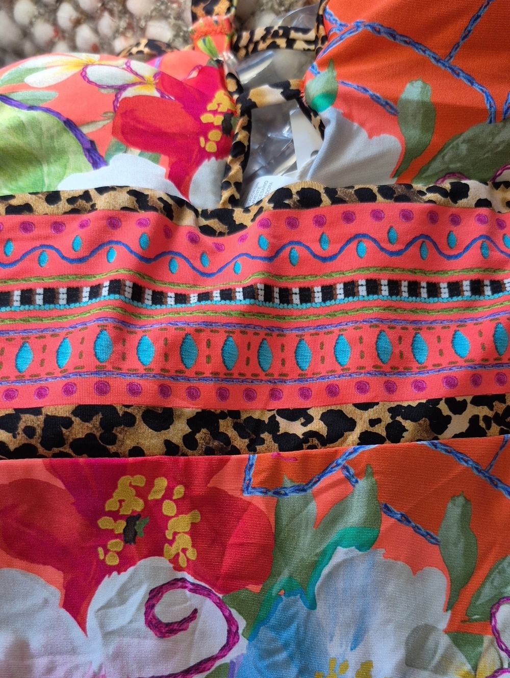 Sunshine 79 Zen Garden Plunge Vibrant One-Piece Reversible Swimsuit. Size 8. NWT - Picture 7 of 9